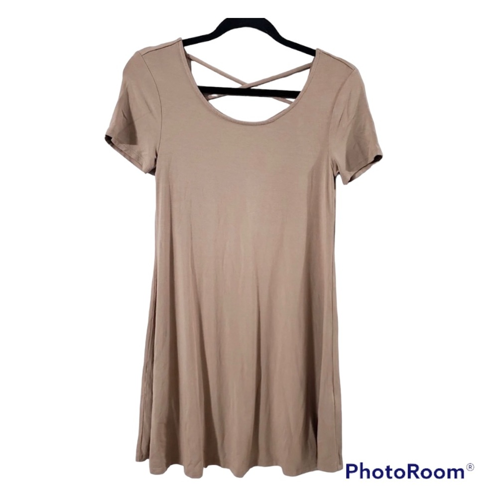 Forever 21 Nude Knit Trapeze Dress Size Small